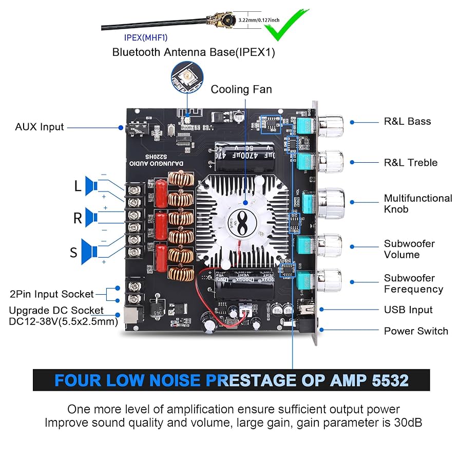 スポーンシリーズ22アナザー ブルートゥース アナザー Amazon.com: S220HS 2.1 Channel Bluetooth Power Amplifier